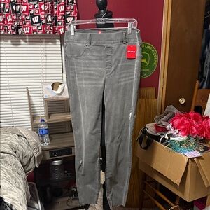 SPANX Women's Distressed Gray Skinny Jeans